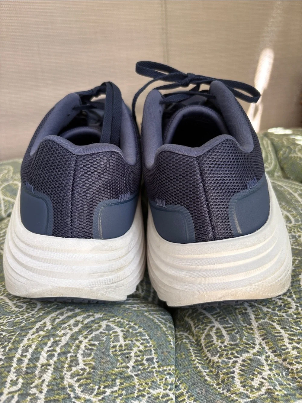 Skechers Men's Navy and White Max Cushion Athletic Sneakers